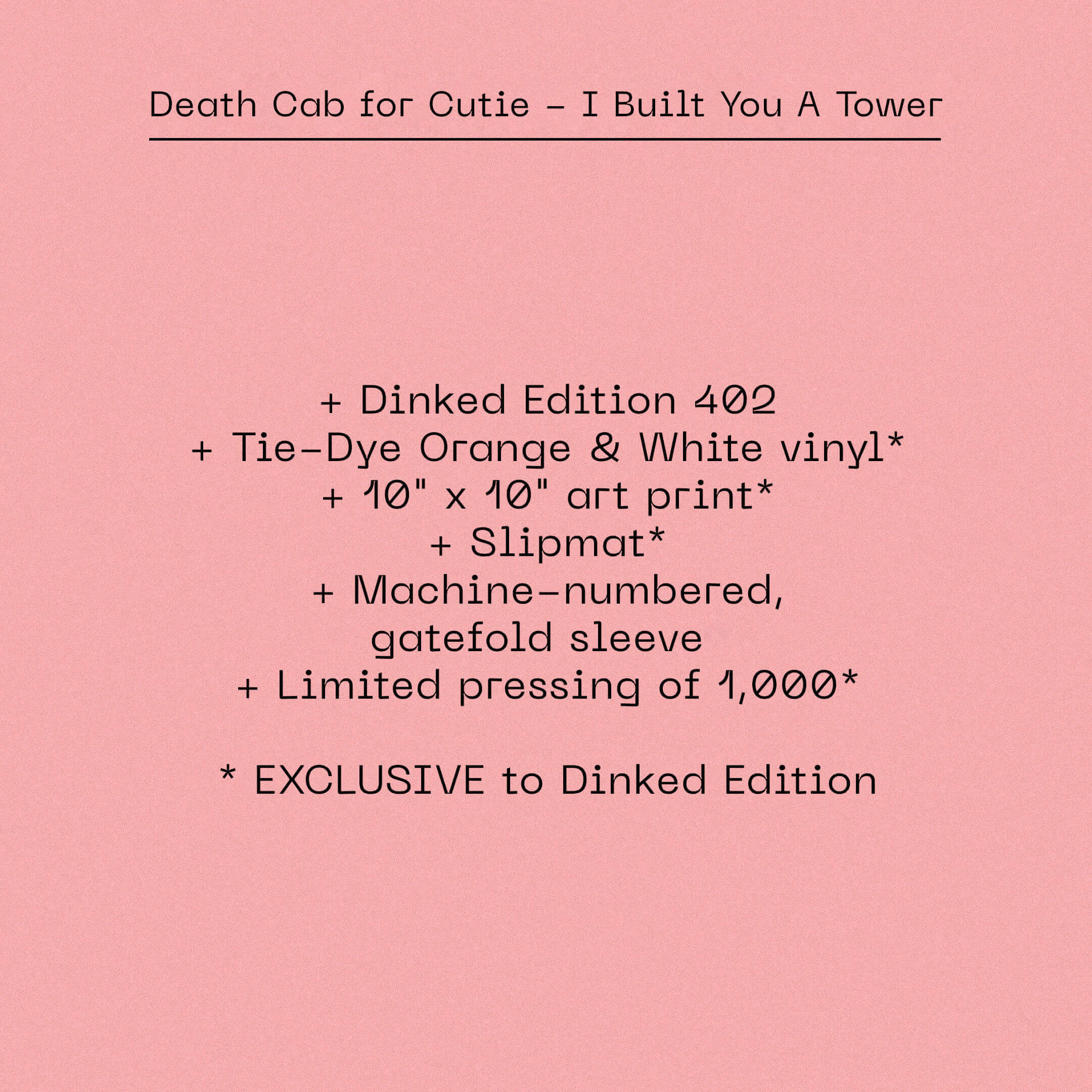 Death Cab For Cutie - I Built You A Tower - Image 3