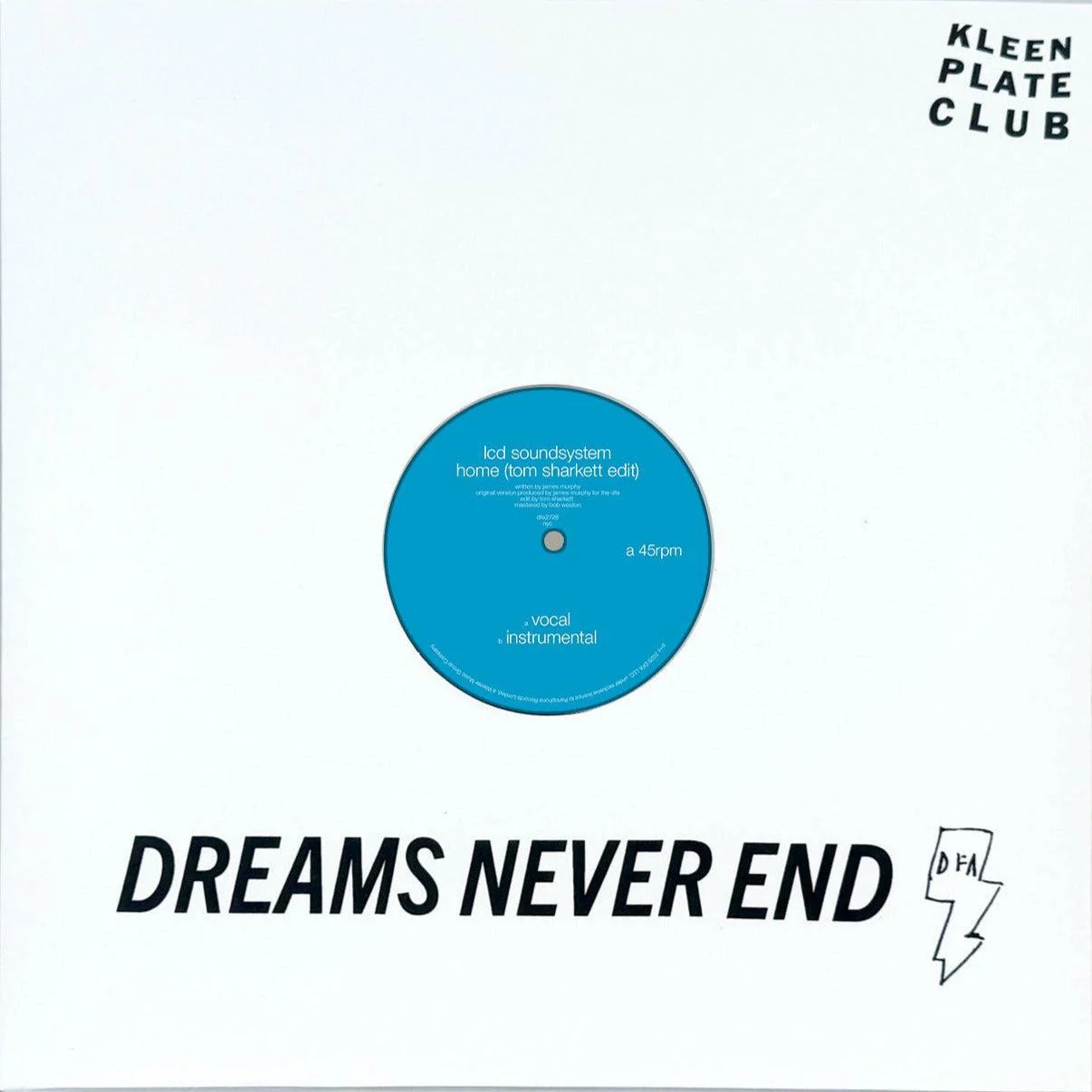 LCD Soundsystem - Home (Tom Sharkett Edit) - 12"