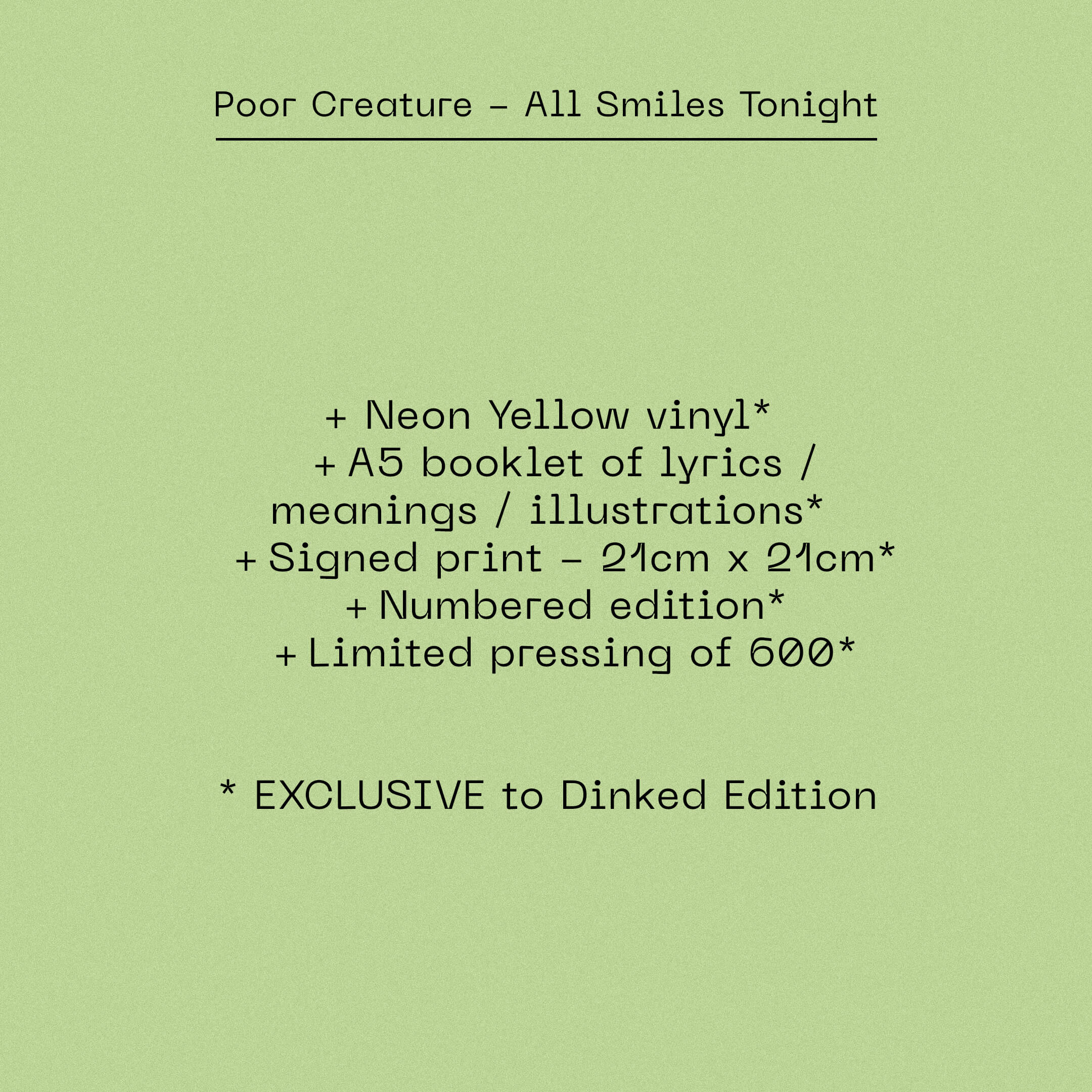 Poor Creature - All Smiles Tonight - Image 7