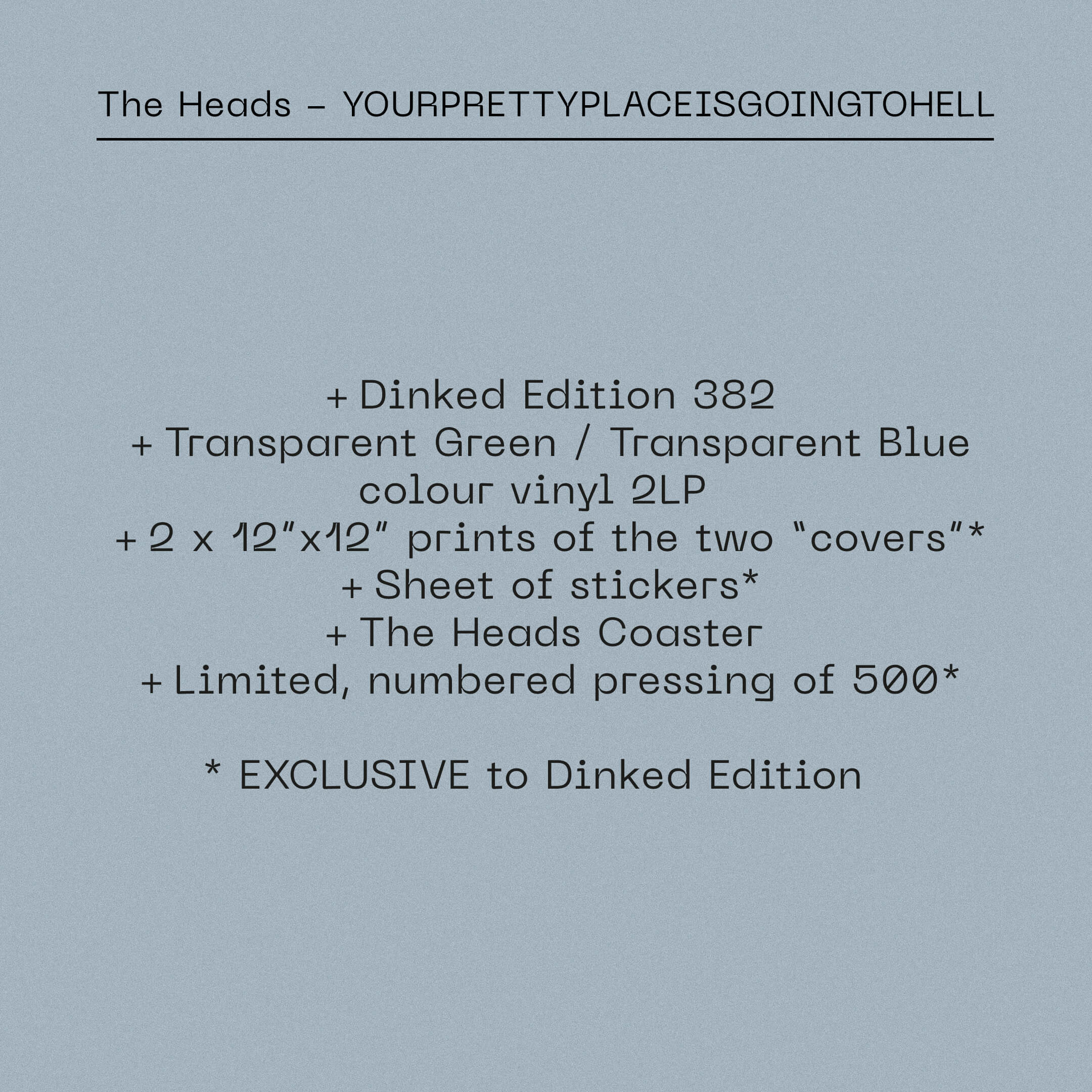 THE HEADS - YOURPRETTYPLACEISGOINGTOHELL - Image 8
