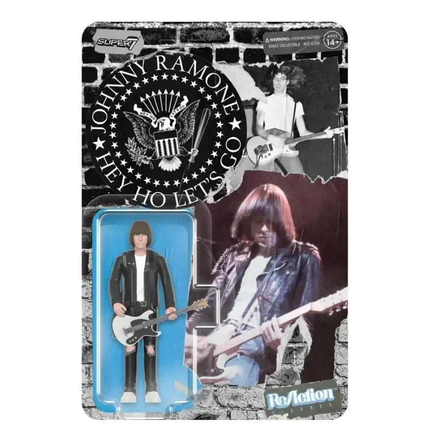 The Ramones ReAction Action Figures: Johnny Ramone (White Shirt) Super7