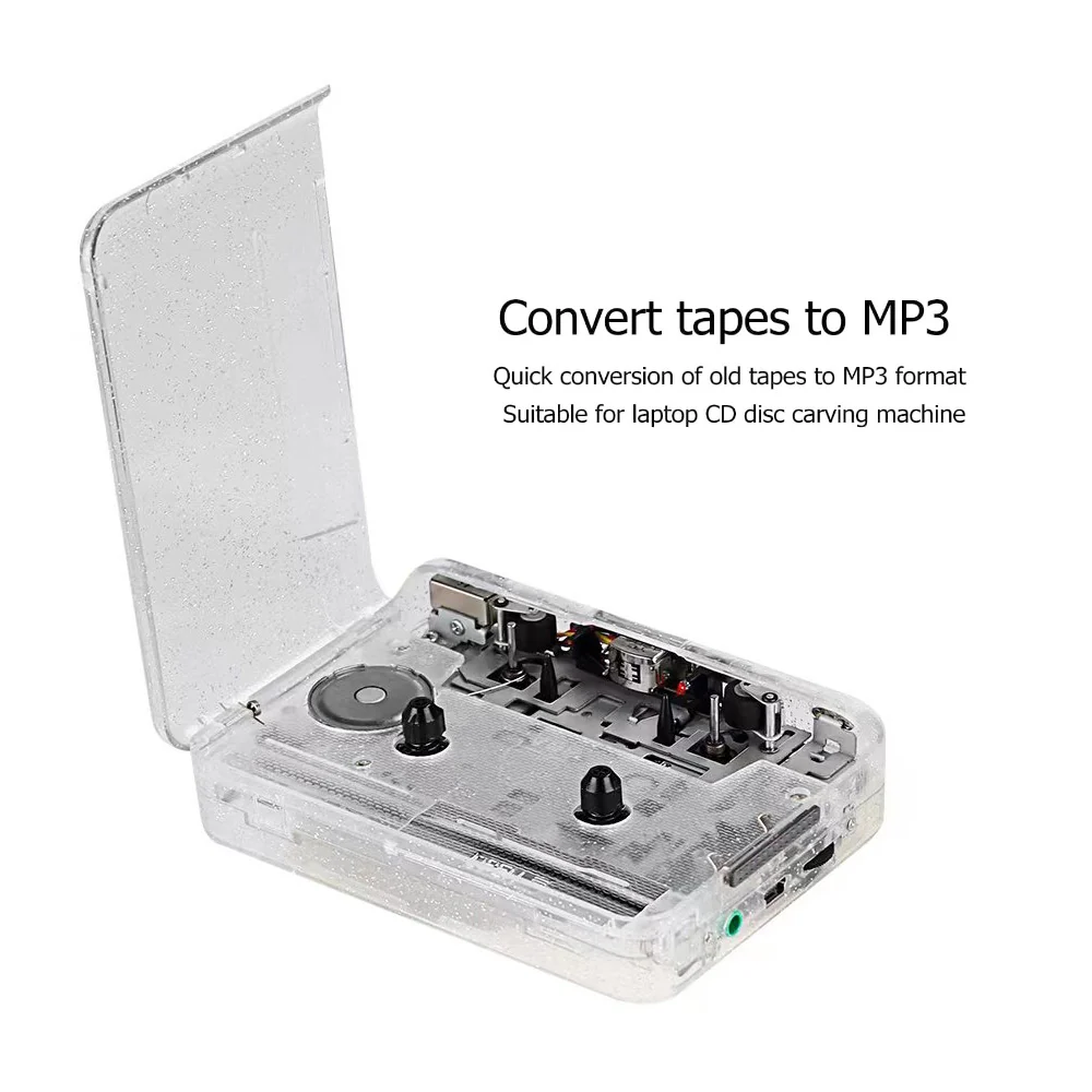 Copper Flywheel Tape Converter Type-C Cassette to MP3 Player (Transparent) - Image 8