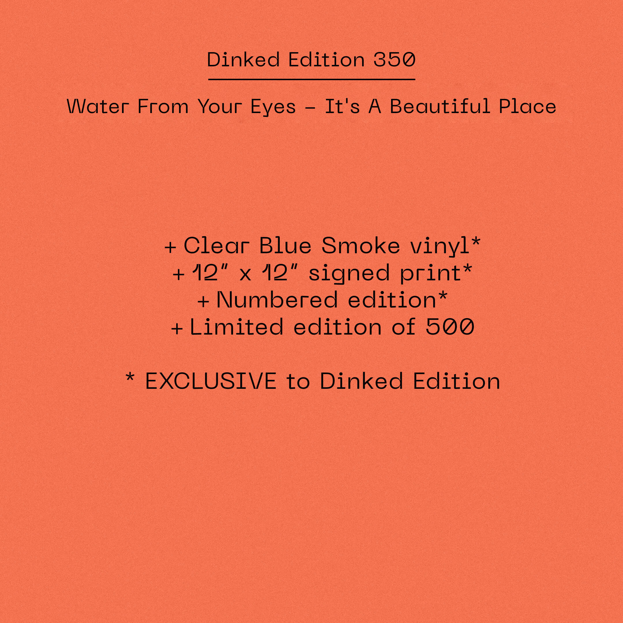 WATER FROM YOUR EYES - It’s A Beautiful Place - Image 3